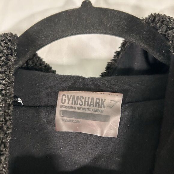 Gymshark Hoodie Women's Large Black Fleeve Cropped Drawstring Pullover - Picture 6 of 11
